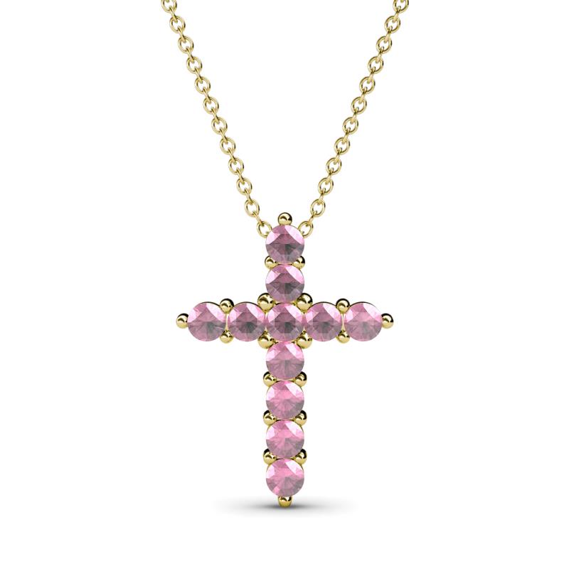 Abella Pink Tourmaline Cross Pendant 