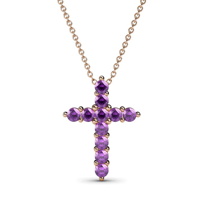 Abella Amethyst Cross Pendant 