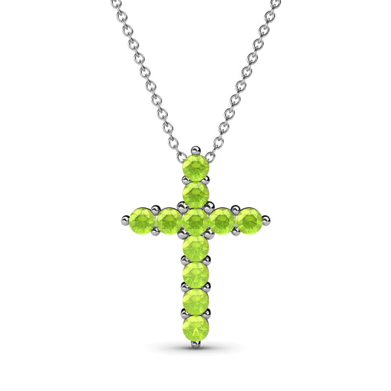 Abella Peridot Cross Pendant 