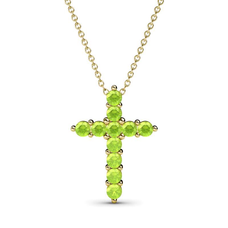 Abella Peridot Cross Pendant 