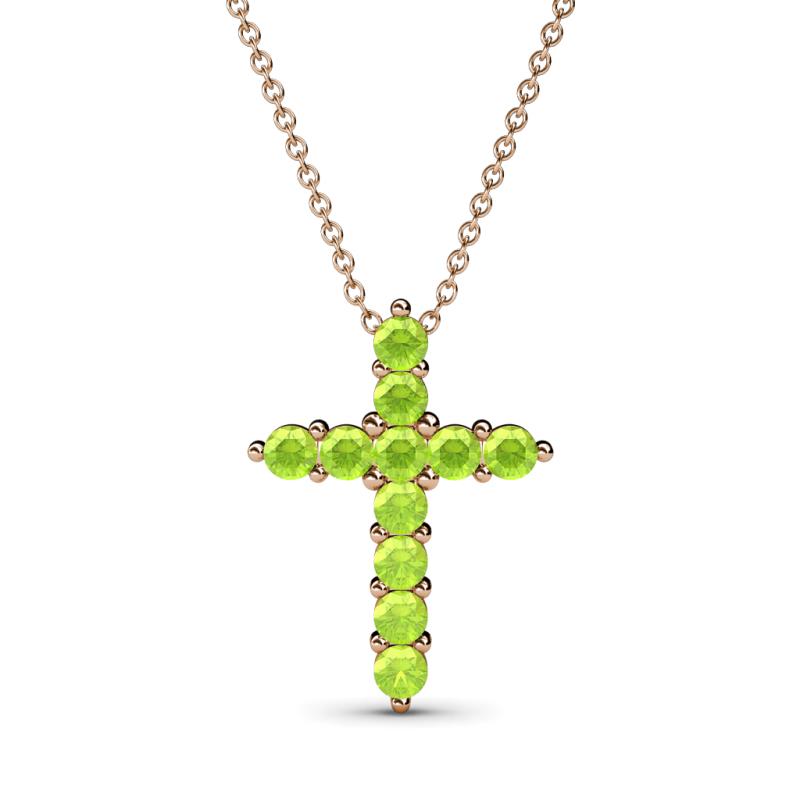 Abella Peridot Cross Pendant 