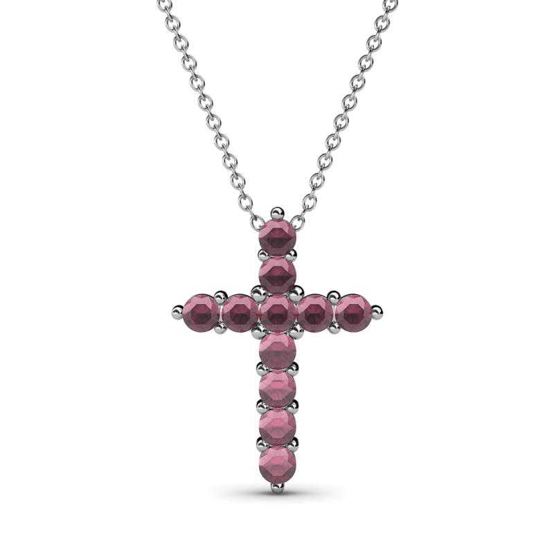 Abella Rhodolite Garnet Cross Pendant 