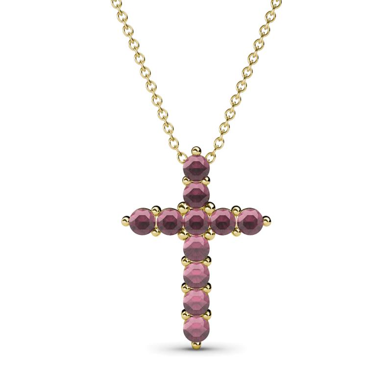 Abella Rhodolite Garnet Cross Pendant 