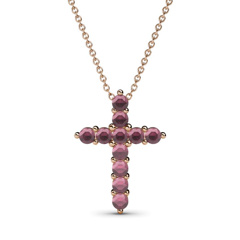 Abella Rhodolite Garnet Cross Pendant 