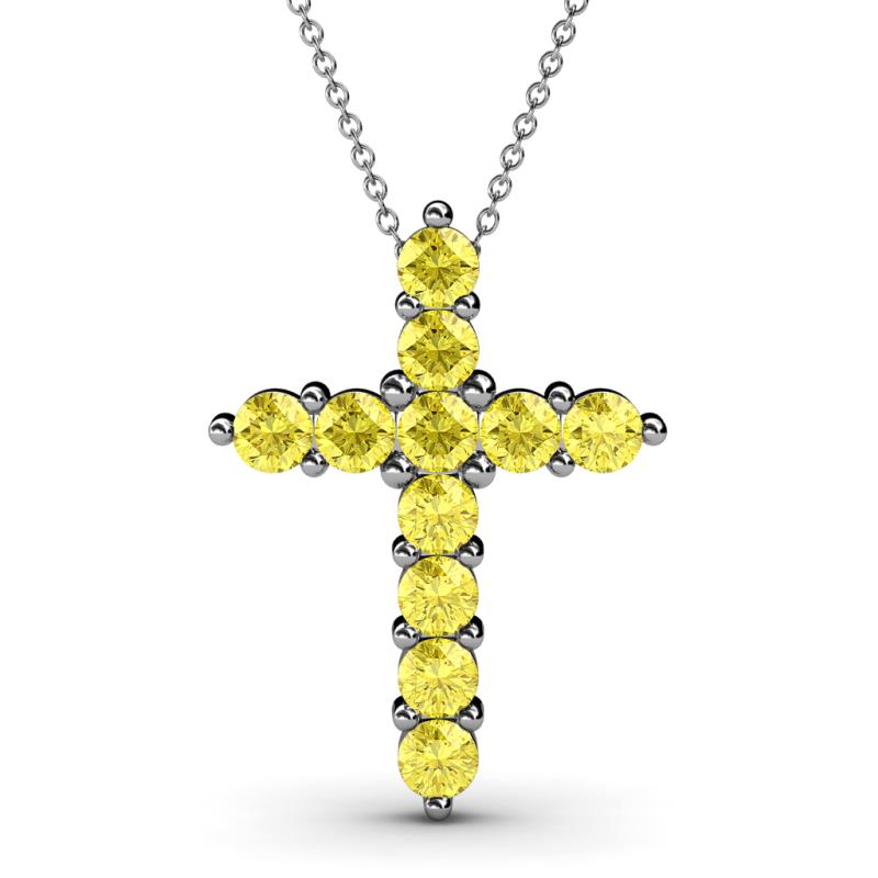 Abella Yellow Sapphire Cross Pendant 
