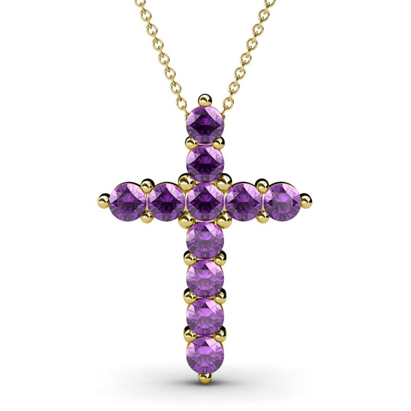 Abella Amethyst Cross Pendant 