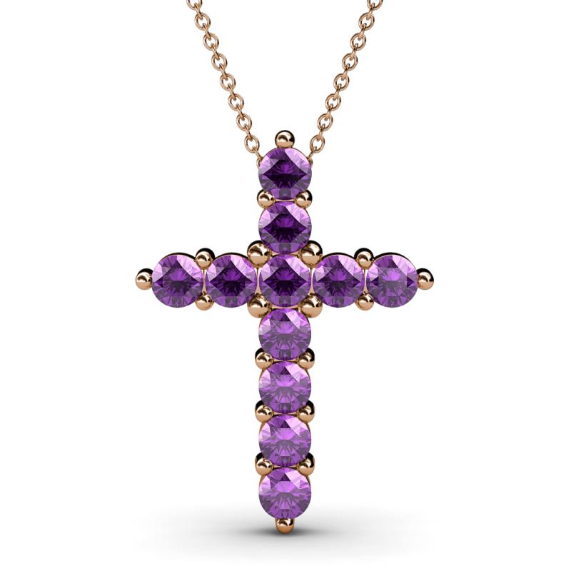 Abella Amethyst Cross Pendant 