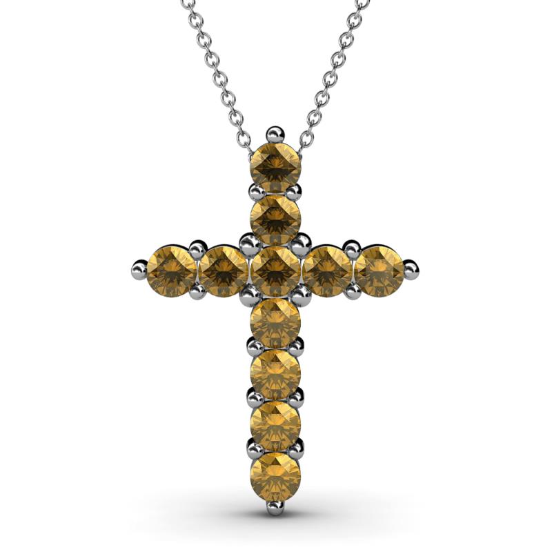 Abella Citrine Cross Pendant 