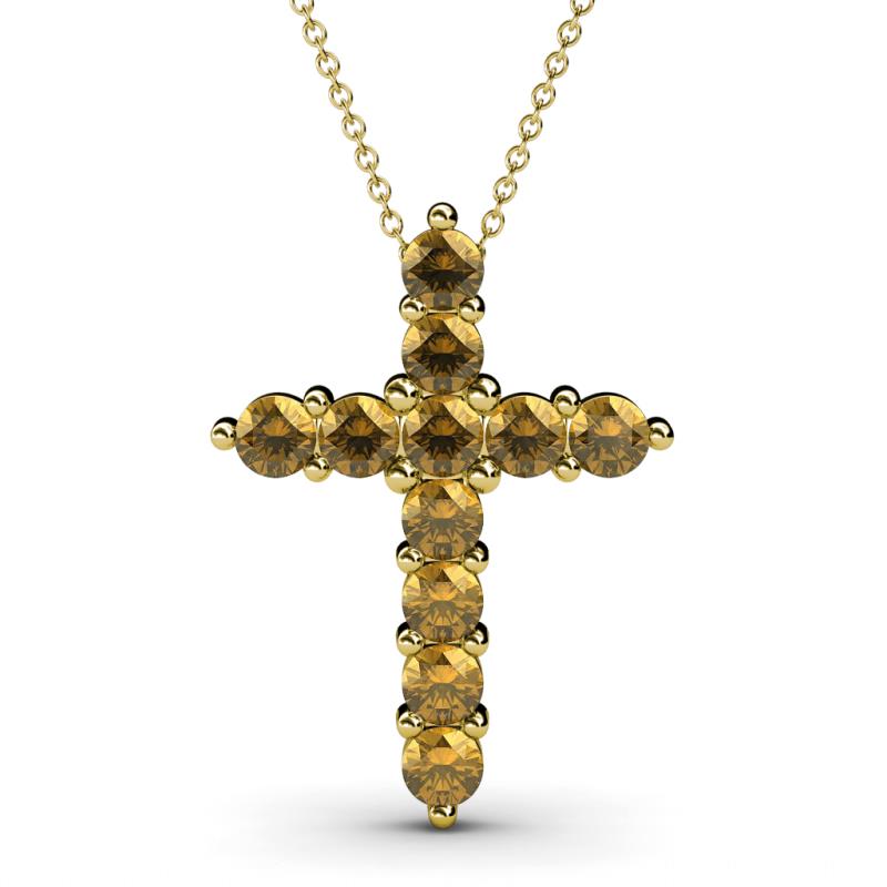 Abella Citrine Cross Pendant 