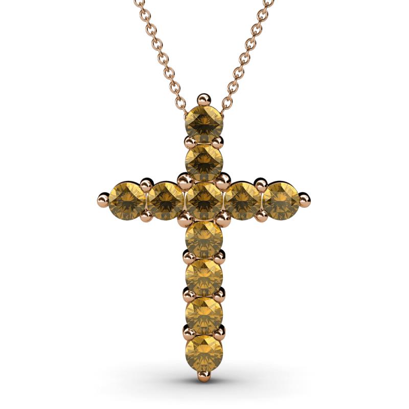 Abella Citrine Cross Pendant 
