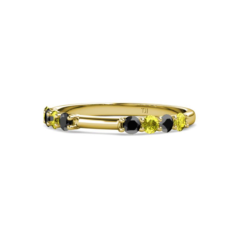 Alicia 2.60 mm Yellow and Black Diamond Wedding Band 