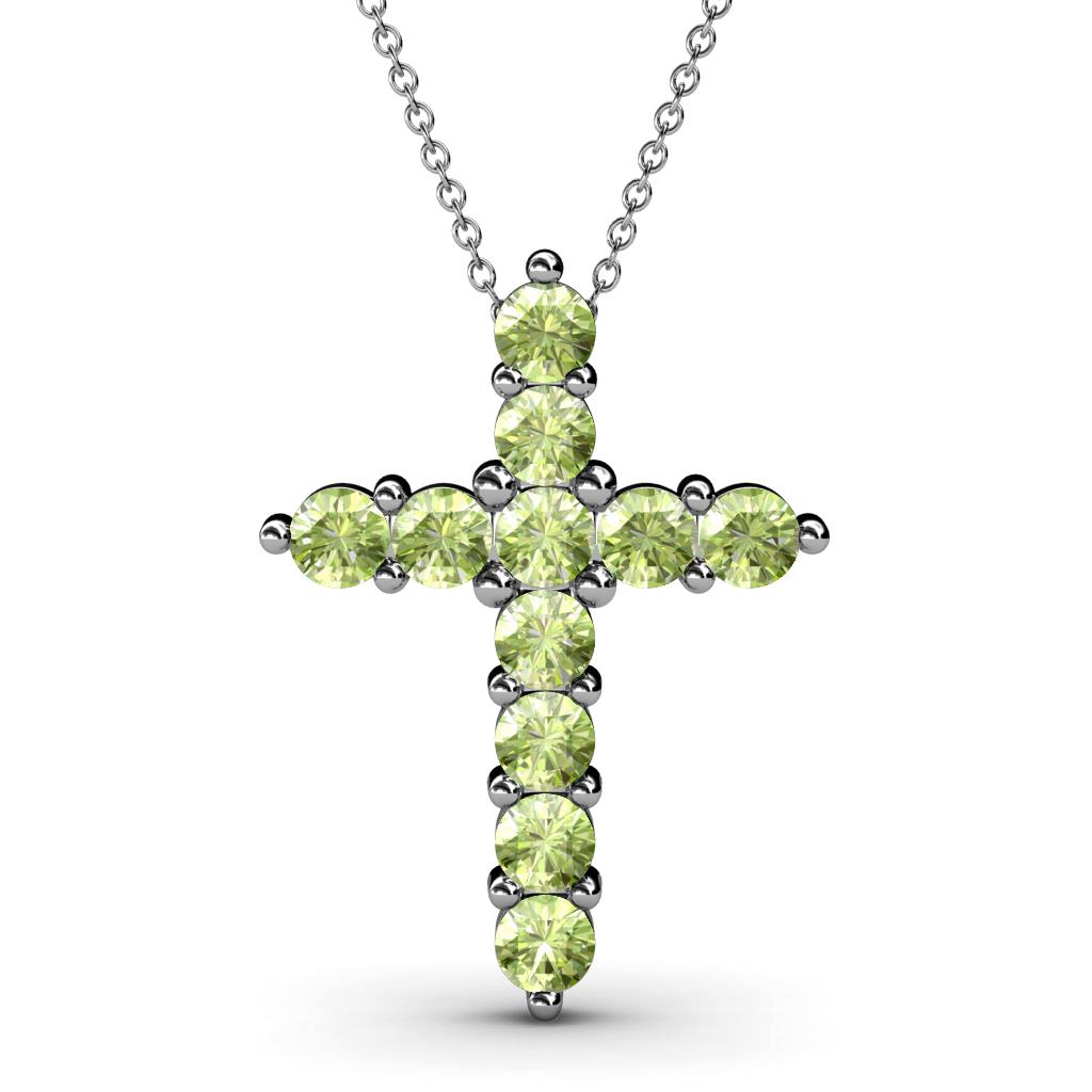 Abella Peridot Cross Pendant 