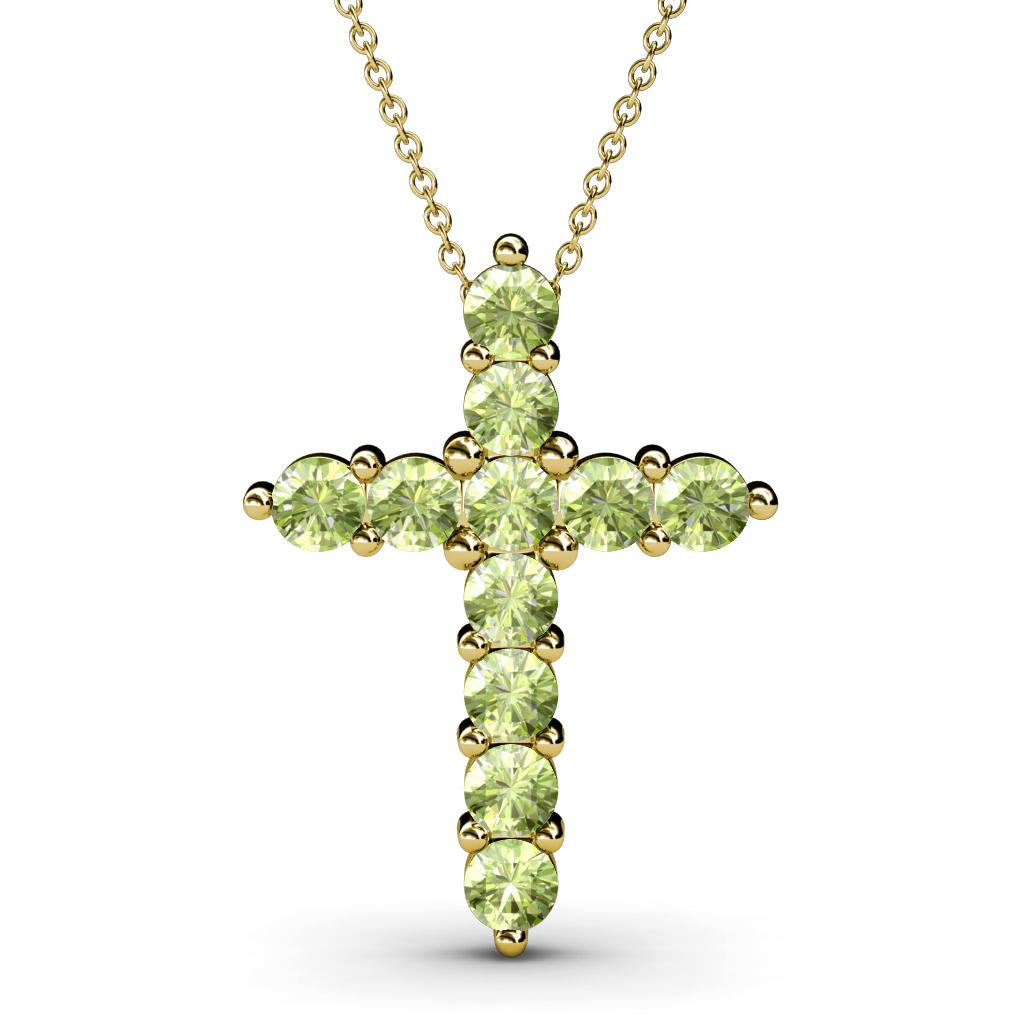 Abella Peridot Cross Pendant 