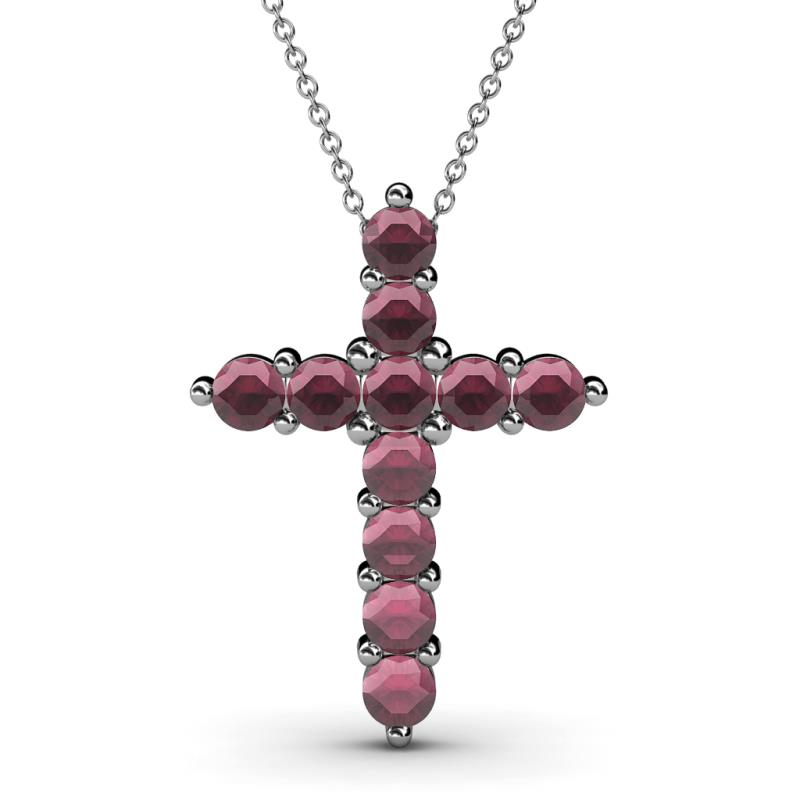 Abella Rhodolite Garnet Cross Pendant 