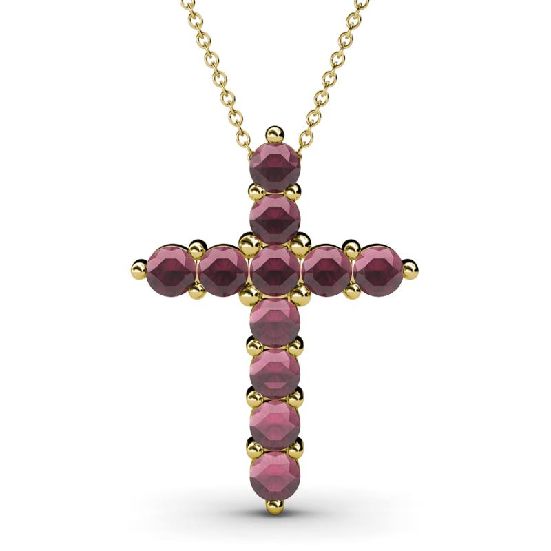 Abella Rhodolite Garnet Cross Pendant 