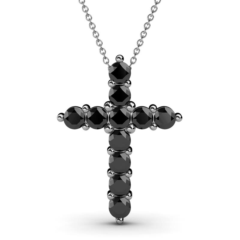 Abella Black Diamond Cross Pendant 