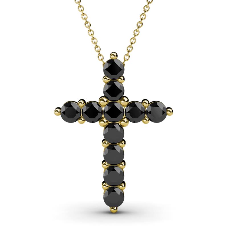 Abella Black Diamond Cross Pendant 