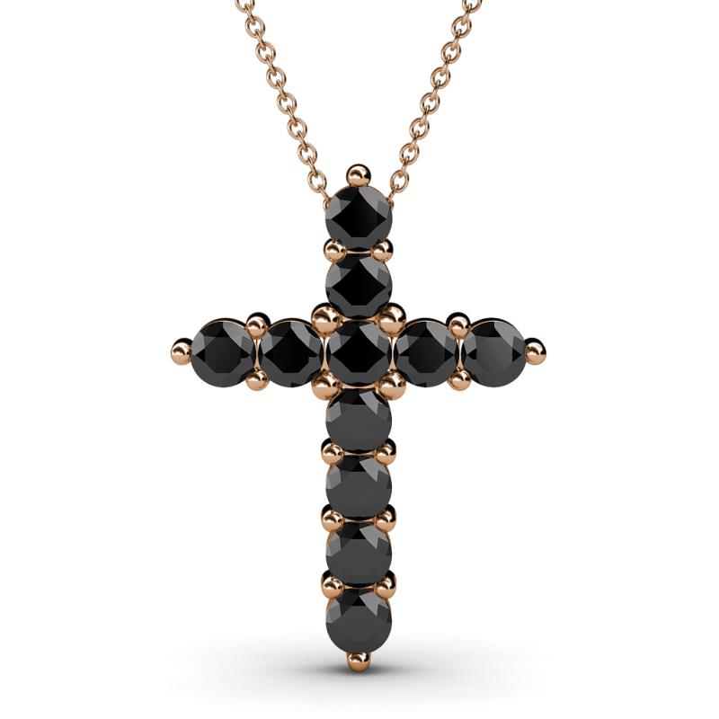 Abella Black Diamond Cross Pendant 