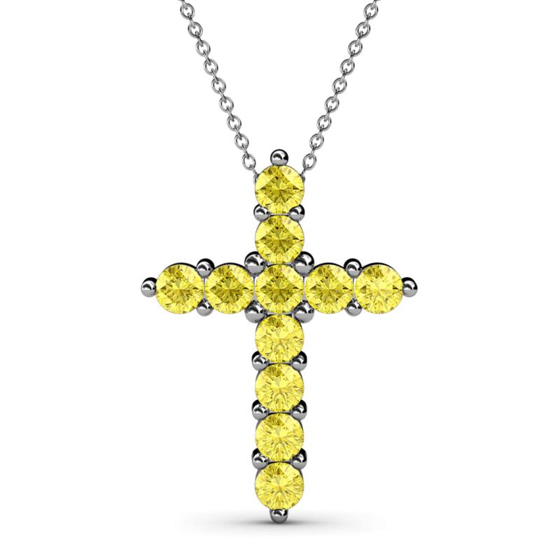 Abella Yellow Sapphire Cross Pendant 