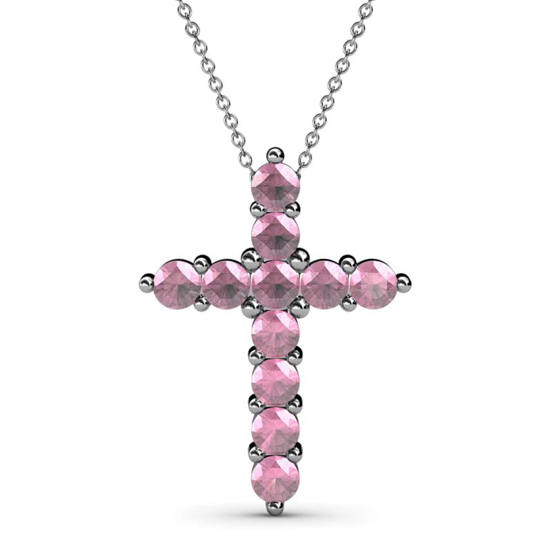 Abella Pink Tourmaline Cross Pendant 