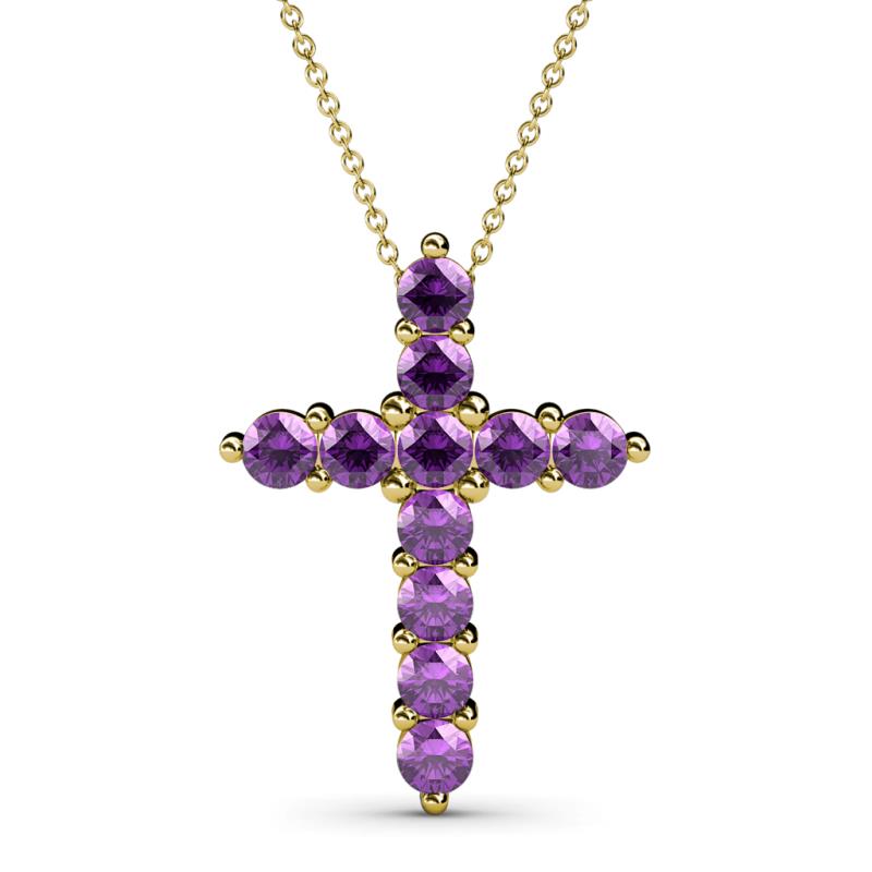 Abella Amethyst Cross Pendant 