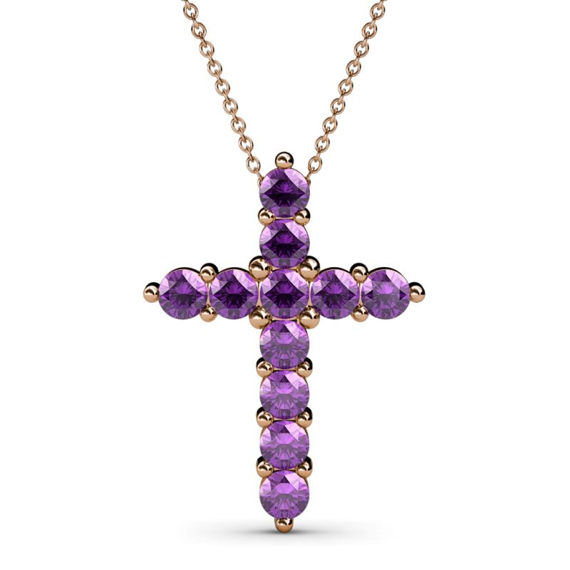 Abella Amethyst Cross Pendant 