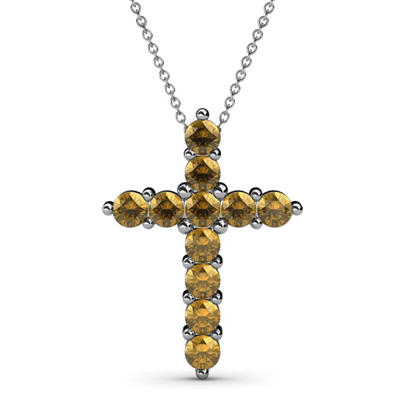 Abella Citrine Cross Pendant 