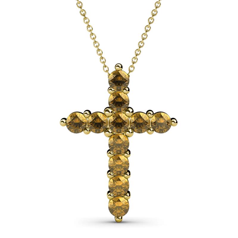 Abella Citrine Cross Pendant 