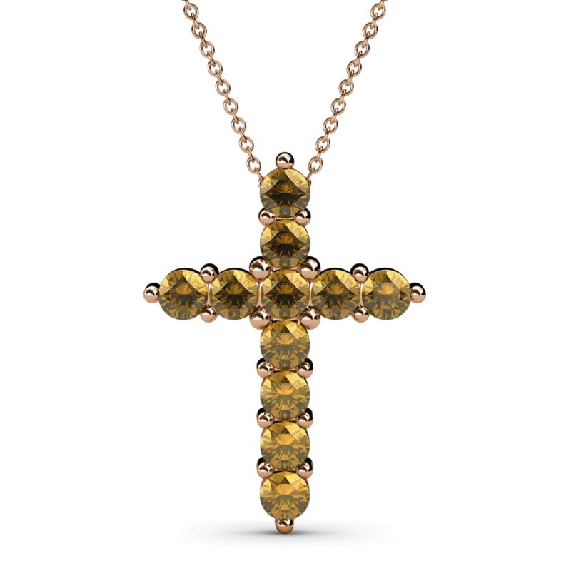 Abella Citrine Cross Pendant 