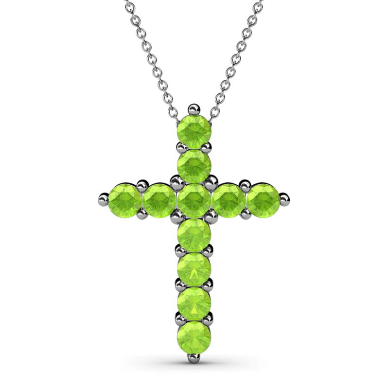 Abella Peridot Cross Pendant 