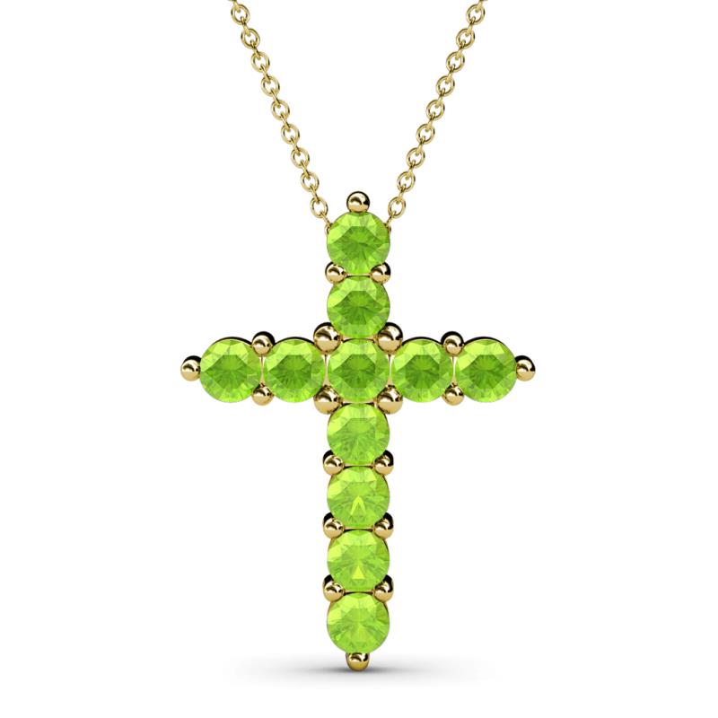 Abella Peridot Cross Pendant 