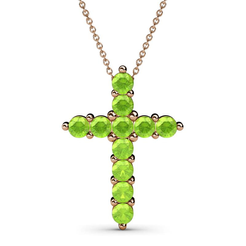 Abella Peridot Cross Pendant 