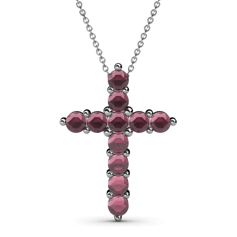 Abella Rhodolite Garnet Cross Pendant 