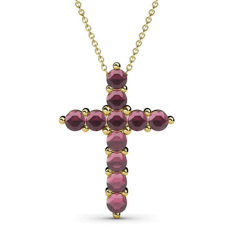 Abella Rhodolite Garnet Cross Pendant 
