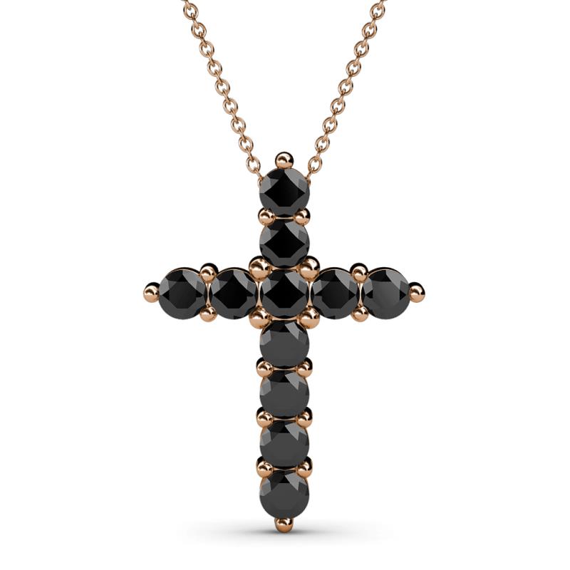 Abella Black Diamond Cross Pendant 