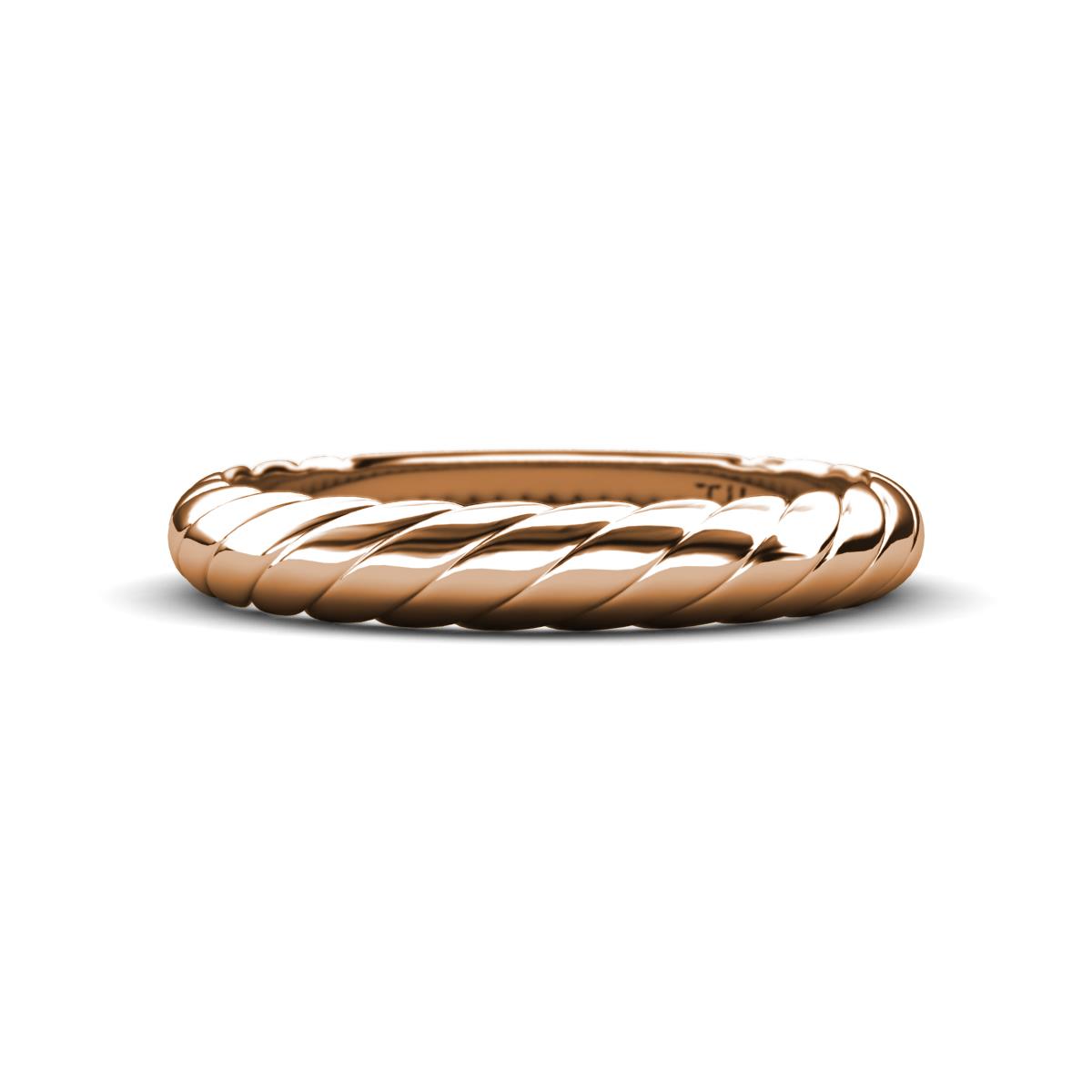 Eudora Classic Rope Wedding Band 