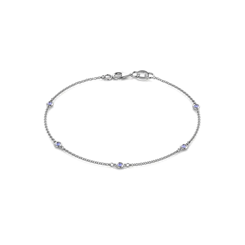 Aizza (5 Stn/2mm) Tanzanite Station Bracelet 