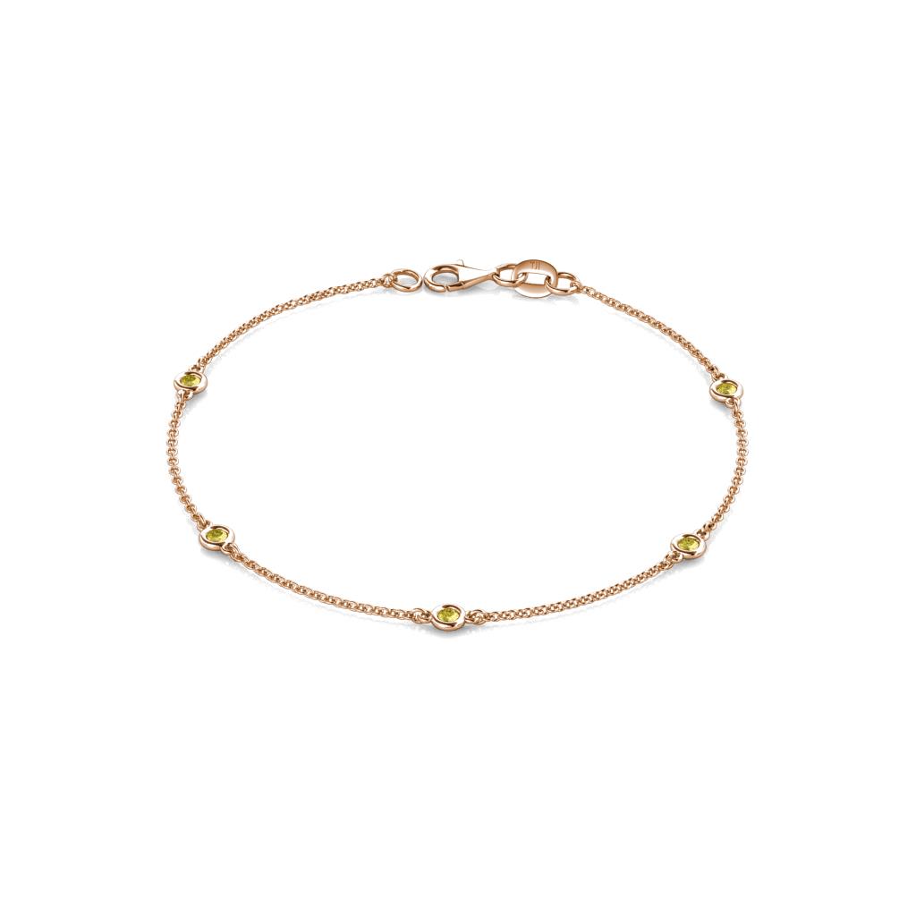 Aizza (5 Stn/2.4mm) Yellow Sapphire Station Bracelet 