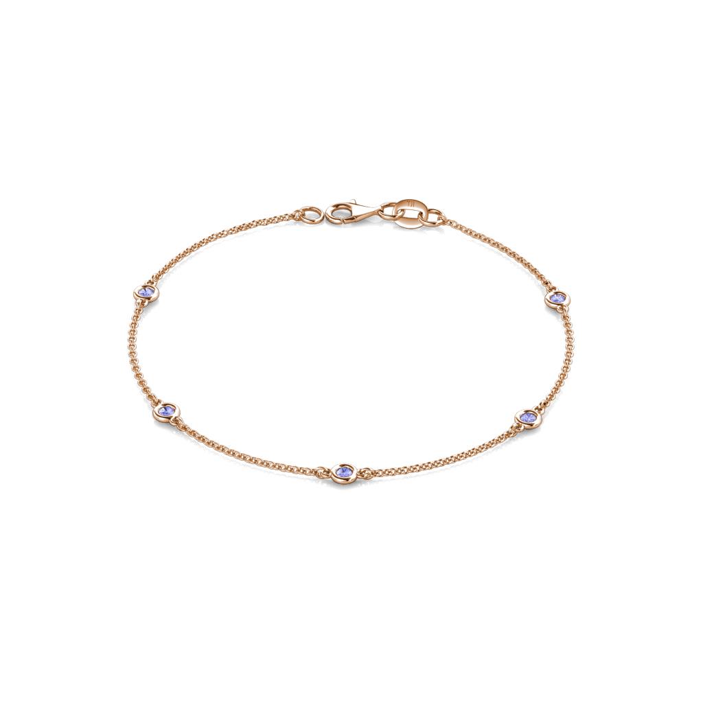 Aizza (5 Stn/2.4mm) Tanzanite Station Bracelet 