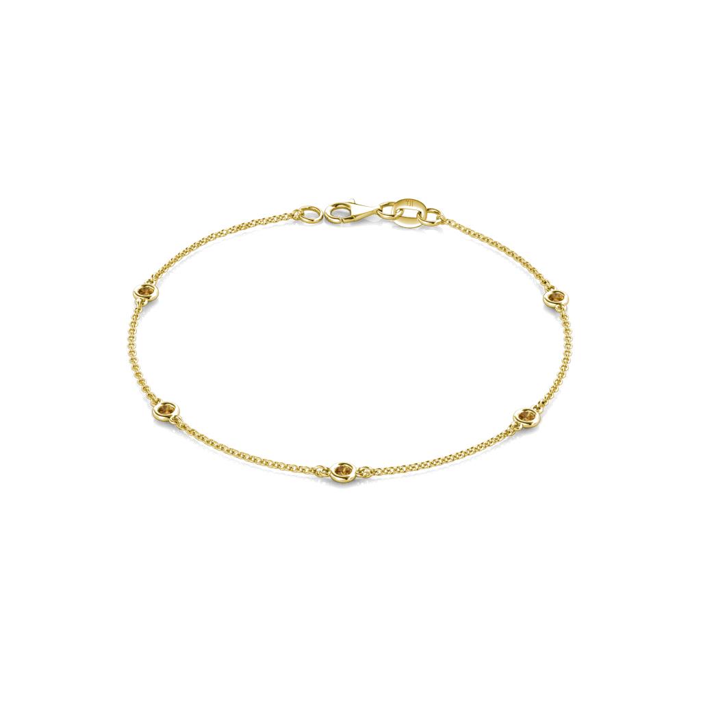 Aizza (5 Stn/2.4mm) Citrine Station Bracelet 