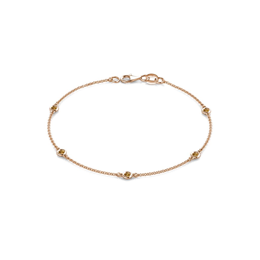 Aizza (5 Stn/2.4mm) Citrine Station Bracelet 