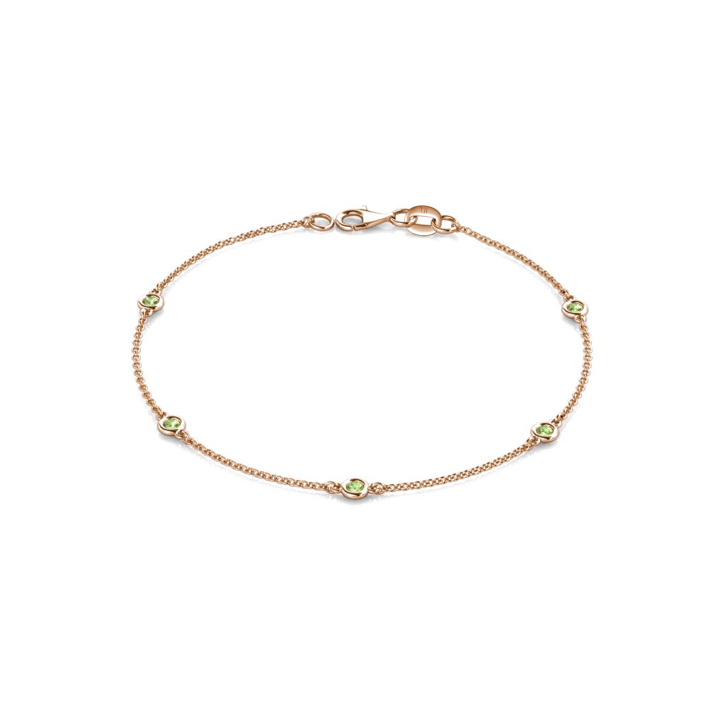 Aizza (5 Stn/2.4mm) Peridot Station Bracelet 