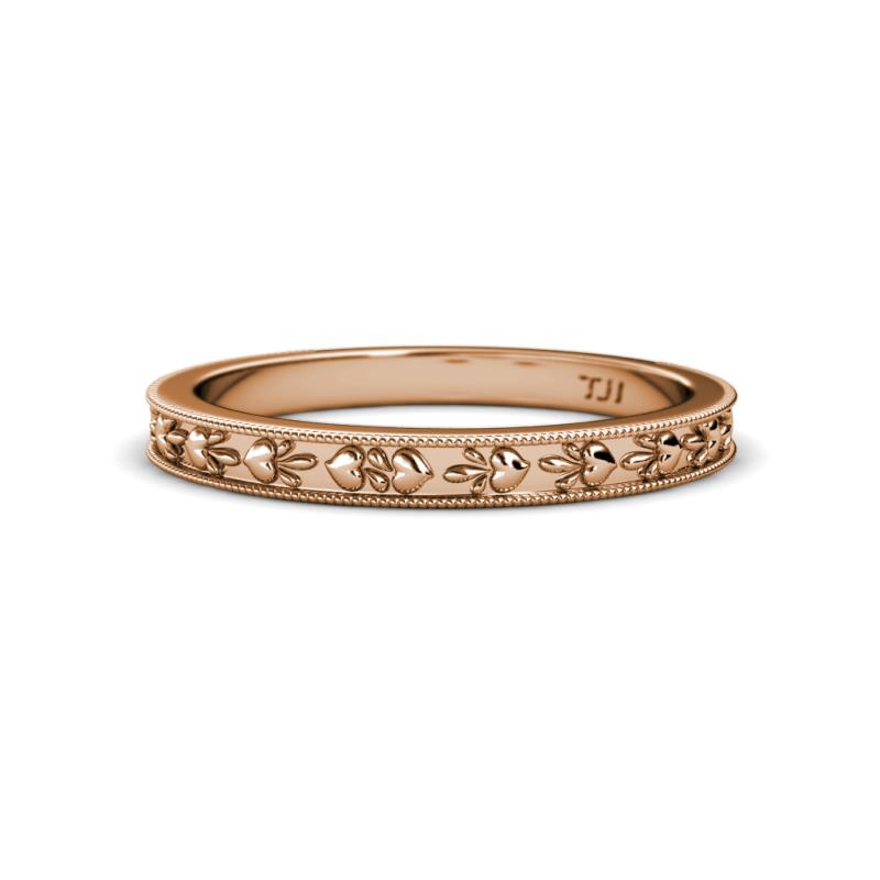 Niah Classic Heart Embossed Wedding Band 