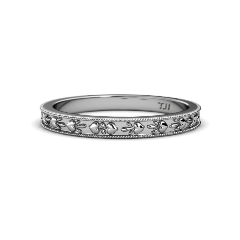 Niah Classic Heart Embossed Wedding Band 