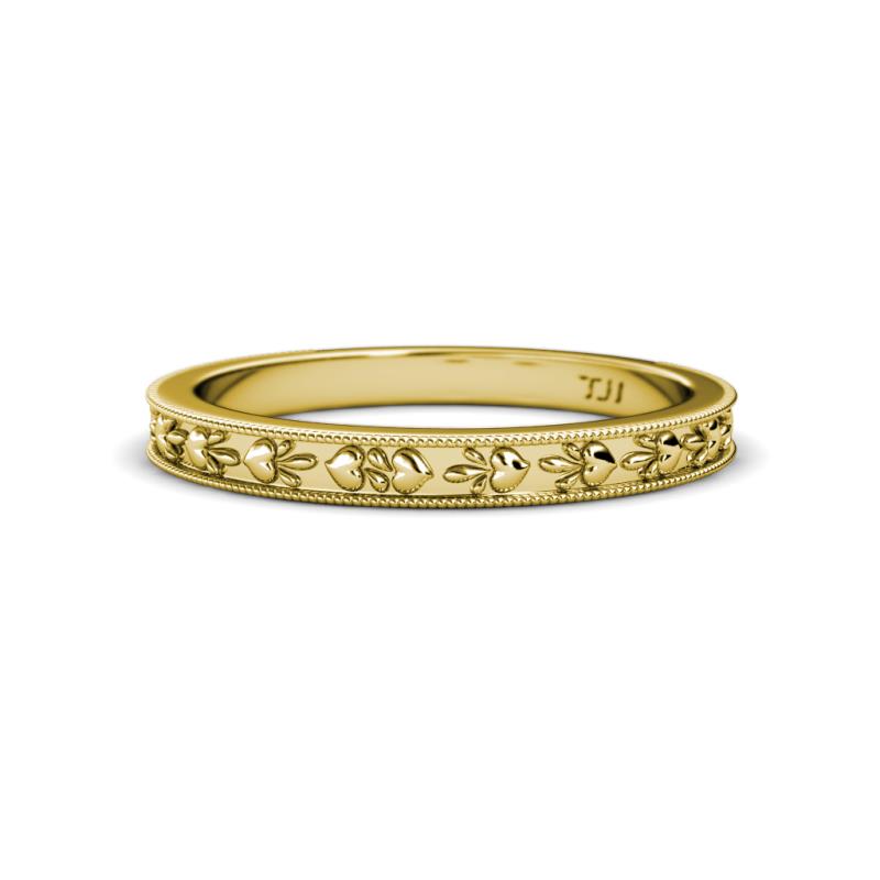 Niah Classic Heart Embossed Wedding Band 