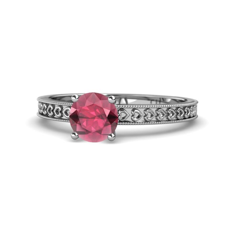 Janina Classic Rhodolite Garnet Solitaire Engagement Ring 