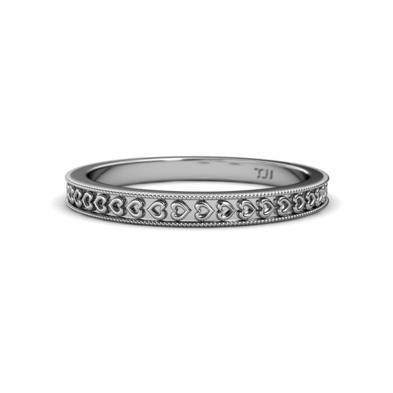 Janina Classic Heart Engraved Wedding Band 