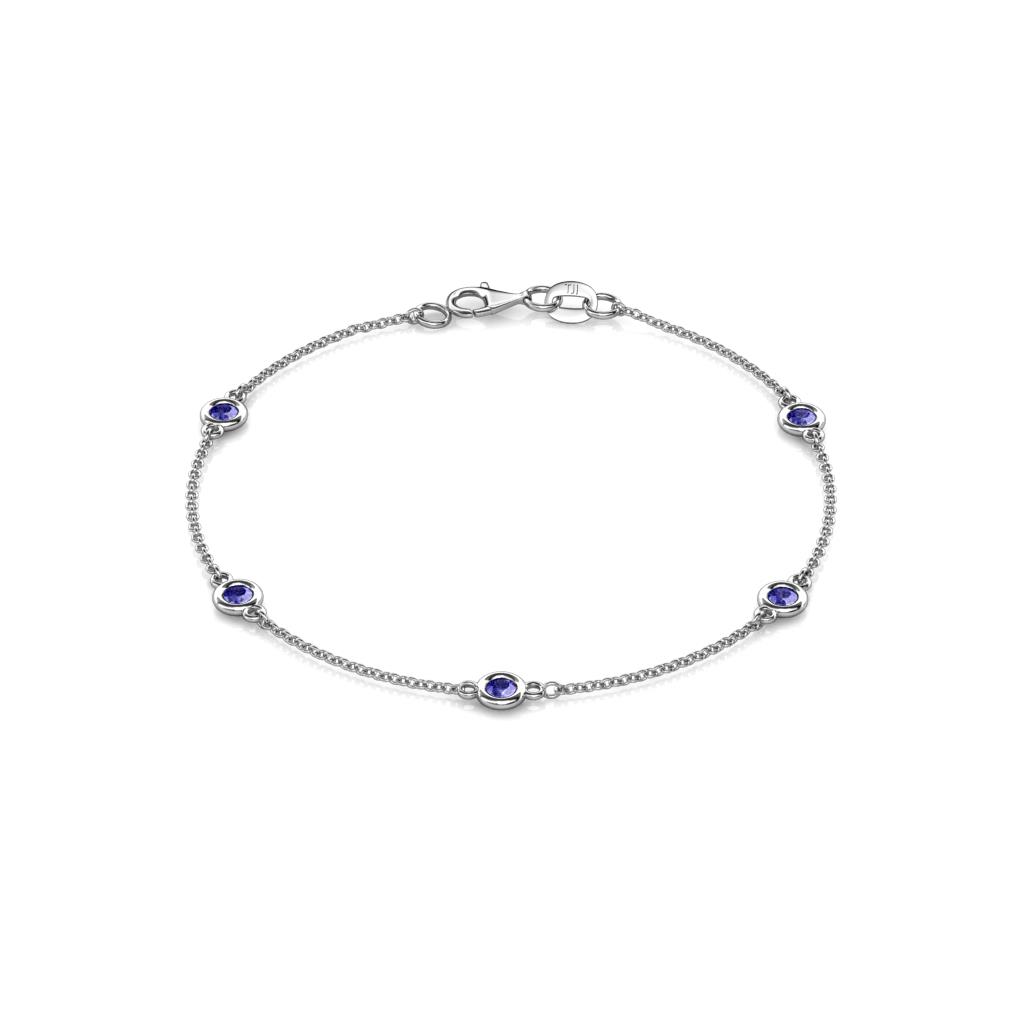 Aizza (5 Stn/3mm) Tanzanite Station Bracelet 