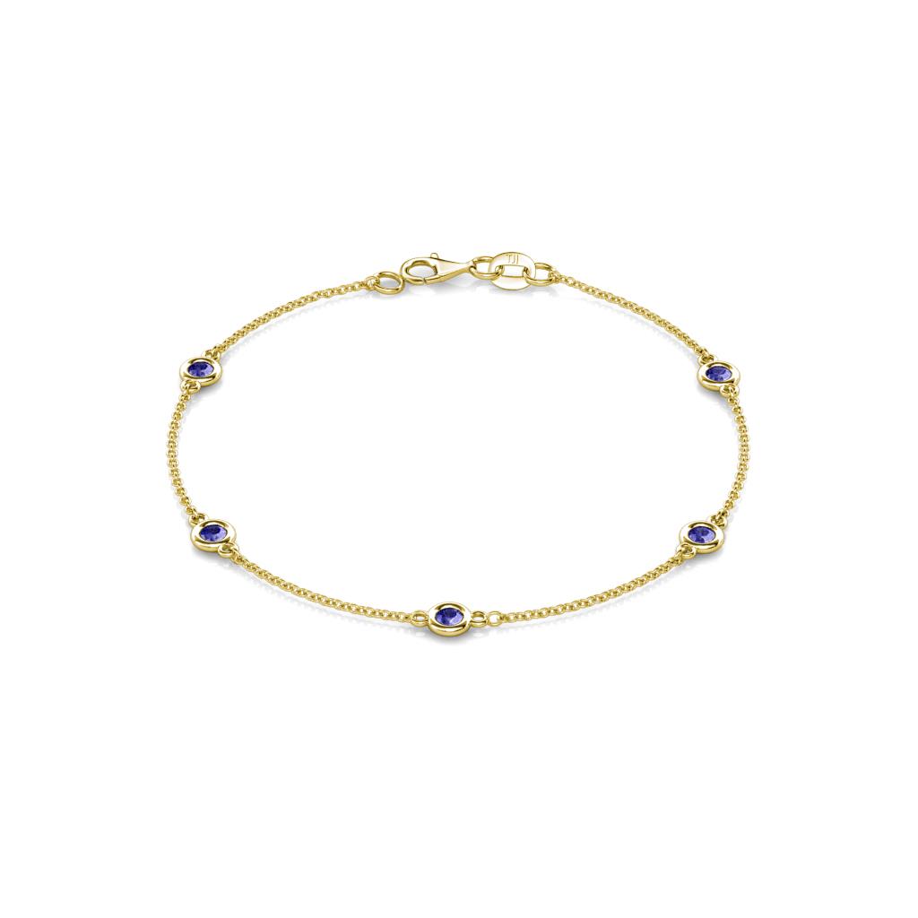 Aizza (5 Stn/3mm) Tanzanite Station Bracelet 