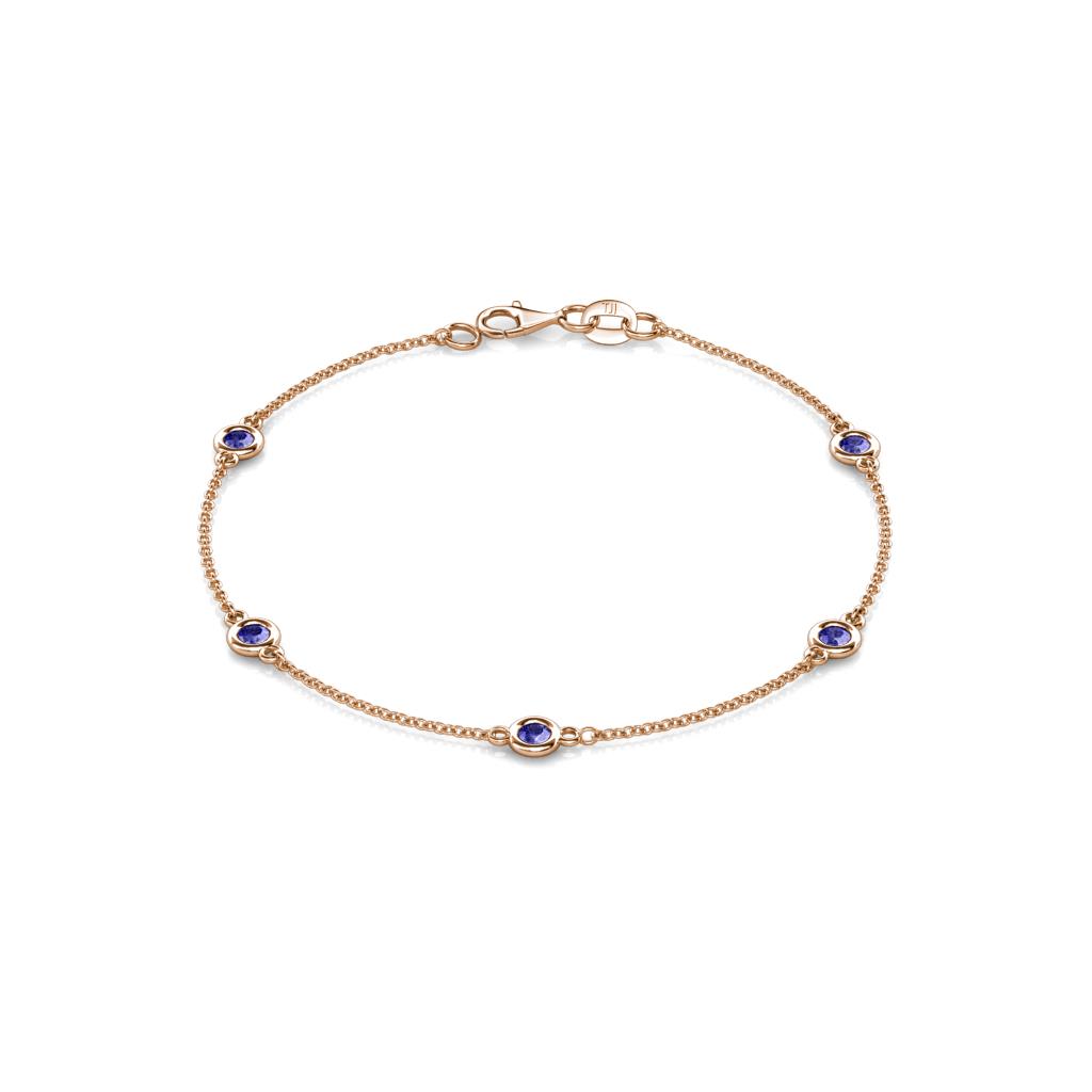 Aizza (5 Stn/3mm) Tanzanite Station Bracelet 